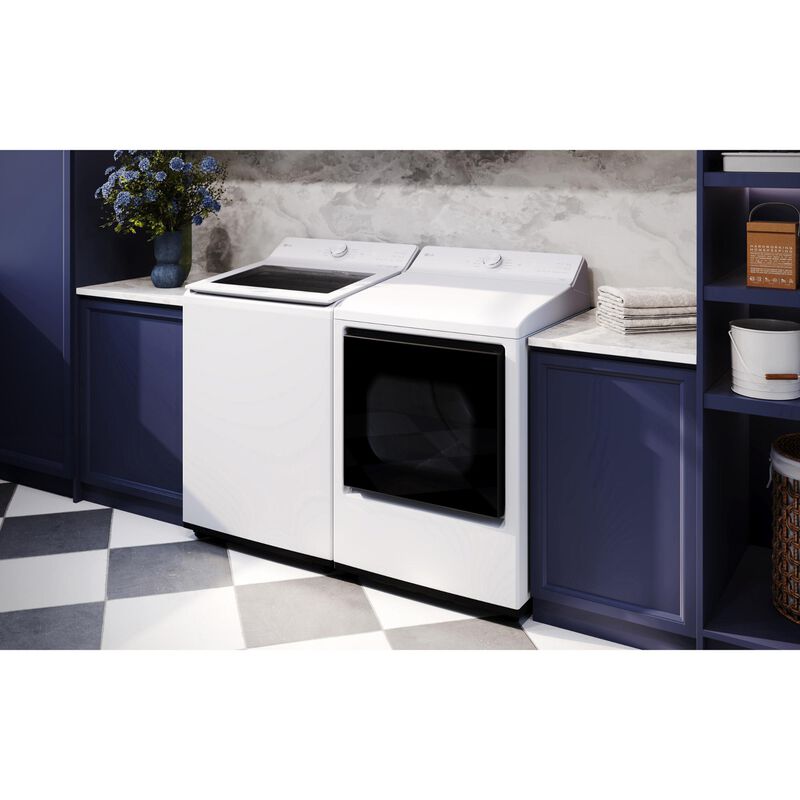 LG 27 in. 7.3 cu. ft. Smart Electric Dryer with AI Sensor Dry - Alpine White, Alpine White, hires