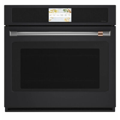 Cafe Professional Series 30 in. 5 cu. ft. Smart Electric Single Wall Oven with True European Convection - Matte Black | CTS90DP3ND1