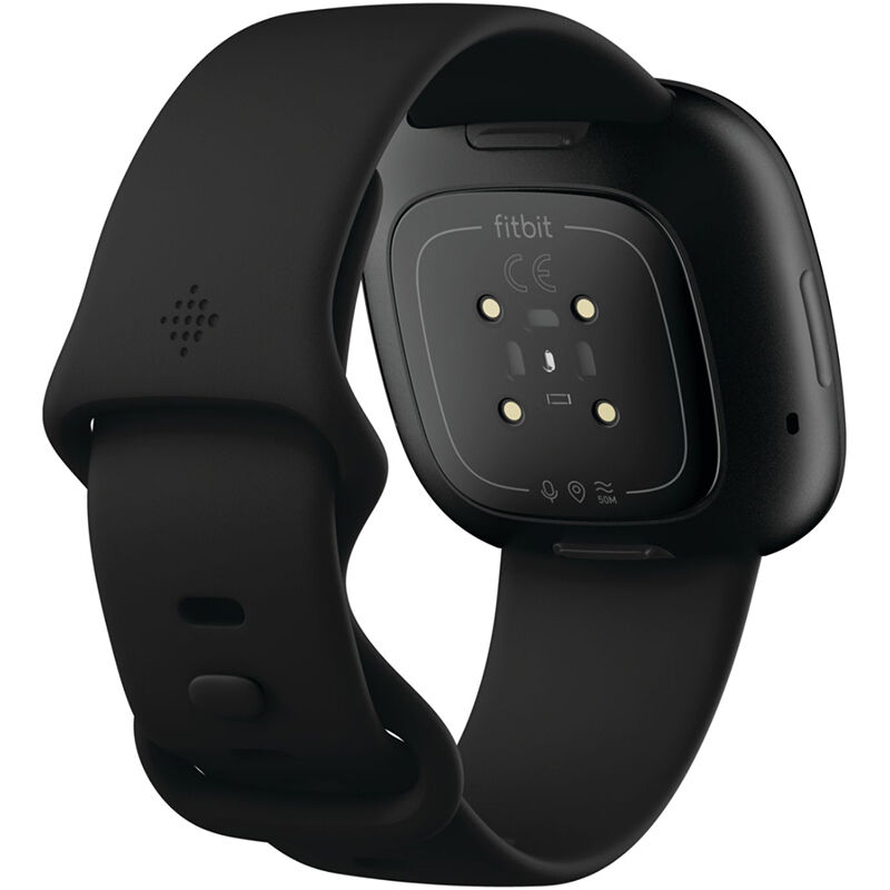 Fitbit Versa 3 Health & Fitness Smartwatch - Black/Black Aluminum