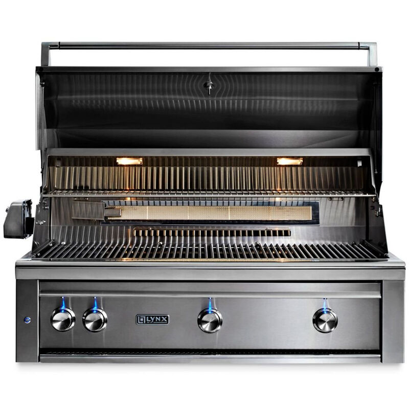 Lynx Professional 42 in. 3-Burner Built-In Natural Gas Grill with Rotisserie & Smoker Box - Stainless Steel, , hires