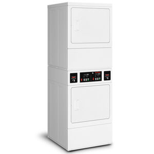 Speed Queen 27 in. 7.0 cu. ft. Commercial Stacked Gas Dryer - White, , hires
