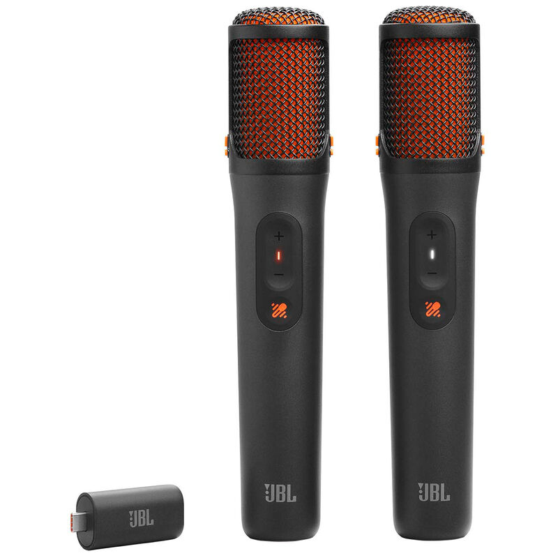 JBL Two Wireless AI-Powered Microphones with Real-Time Vocal Removal - Black, , hires