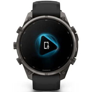 Garmin fenix 9 Pro 47 mm, AMOLED Smart Watch - Carbon Gray DLC Titanium with Black/Pebble Gray Silicone Band, , hires