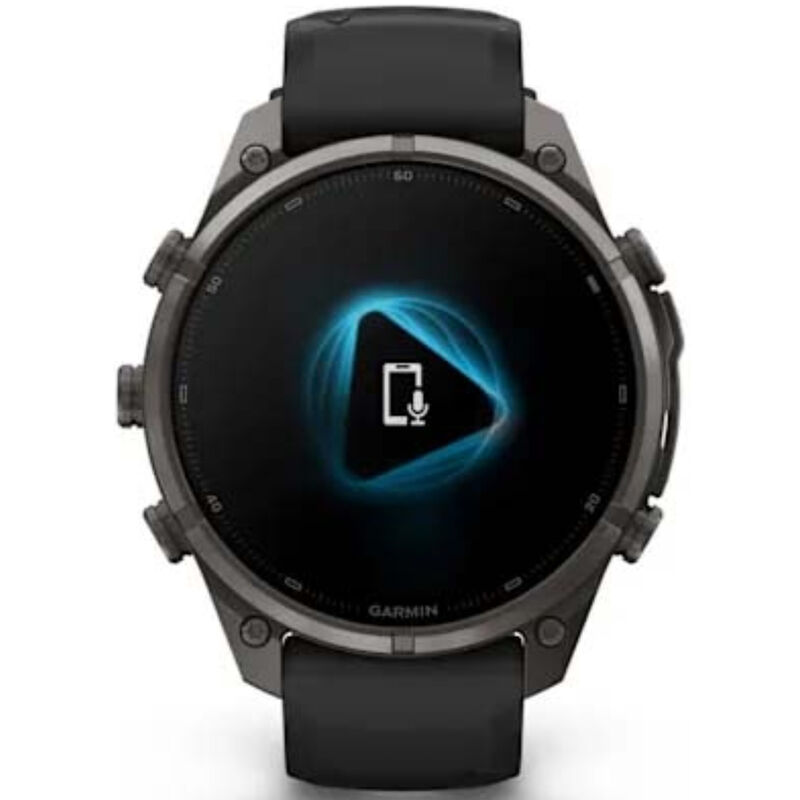 Garmin fenix 9 Pro 47 mm, AMOLED Smart Watch - Carbon Gray DLC Titanium with Black/Pebble Gray Silicone Band, , hires