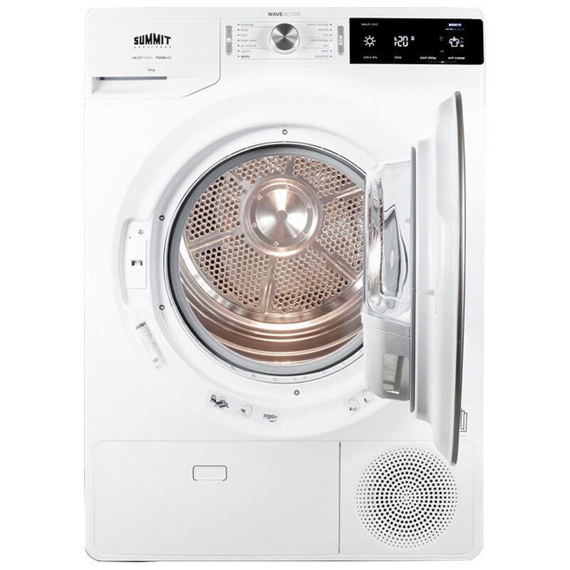 Summit 24 in. 3.8 cu. ft. Stackable Ventless Electric Dryer with Heat Pump - White, , hires