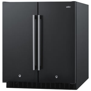Summit 30 in. 5.4 cu. ft. Side by Side Undercounter Refrigerator - Black, , hires