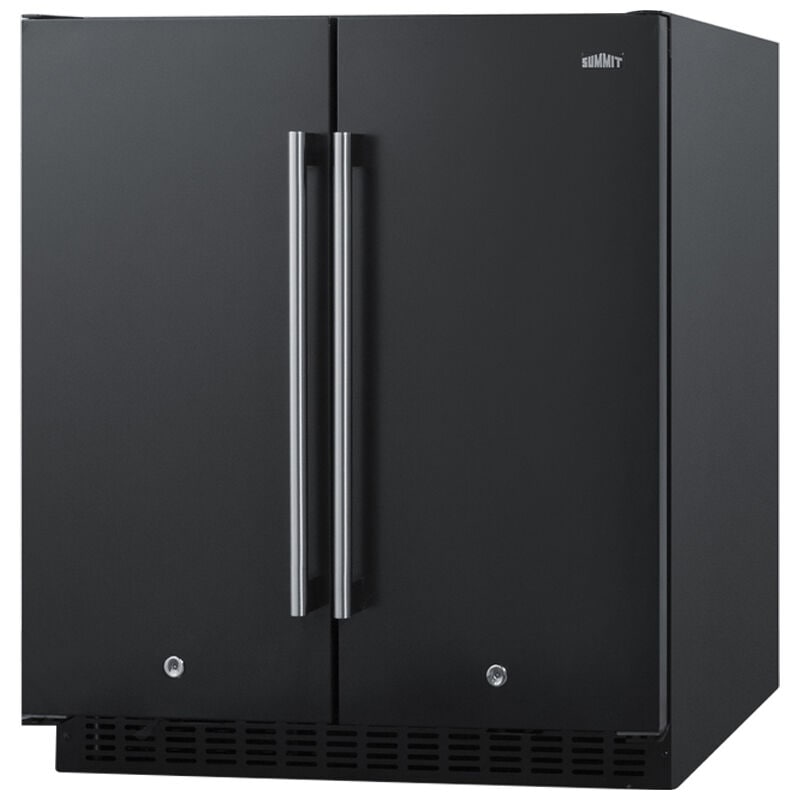 Summit 30 in. 5.4 cu. ft. Side by Side Undercounter Refrigerator - Black, , hires