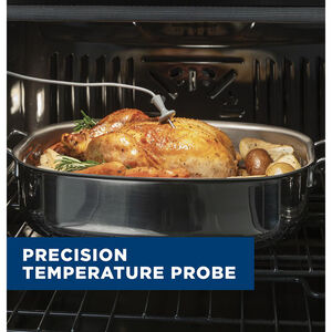 Cafe Professional Series 30 in. 5 cu. ft. Smart Electric Single Wall Oven with True European Convection - Matte Black, Matte Black, hires