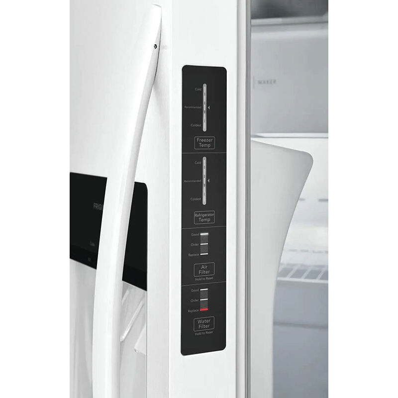Frigidaire 33 in. 22.3 cu. ft. Side by Side Refrigerator with Ice & Water Dispenser - White, White, hires