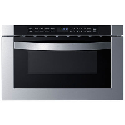 Summit 24 in. 1.2 cu. ft. Microwave Drawer with 11 Power Levels - Stainless Steel | MDR245SS
