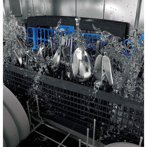 GE Profile 24 in. Top Control Flush-Mount Smart Dishwasher with 44 dBa Sound Level, 3rd-Rack & Dry Boost - Fingerprint Resistant Stainless, , hires