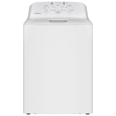 Hotpoint 27 in. 4.0 cu. ft. Top Load Washer with Agitator - White | HTW265ASWWW