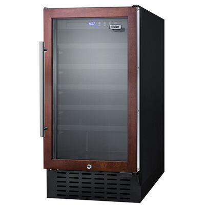 Summit 18 in. Undercounter Wine Cooler with Single Zone & 34 Bottle Capacity - Custom Panel Ready | SWC1840BPNR