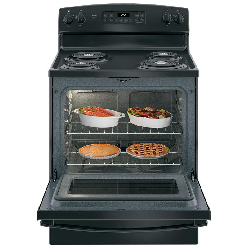 GE 30 in. 5.0 cu. ft. Oven Freestanding Electric Range with - Black, Black, hires