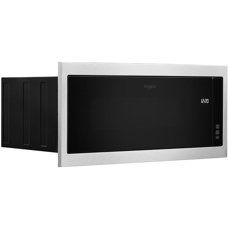 Whirlpool 30 in. 1.1 cu. ft. 1000W Low Profile Built-In Microwave - Stainless Steel, , hires