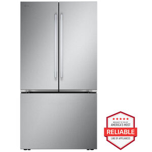 LG 36 in. 26.5 cu. ft. Smart Counter Depth French Door Refrigerator with Internal Water Dispenser - PrintProof Stainless Steel, , hires