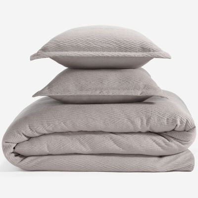 BEDGEAR Performance Duvet & 2pc Sham Set, Arrowhead, Taupe, Queen | BGB039650