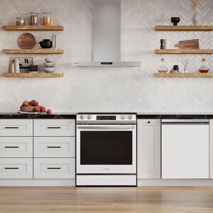 Samsung 36 in. Smart Convertible Chimney Style Range Hood with 630 CFM, 4 Fan Speeds & 1 LED Light - Gray, Gray, hires