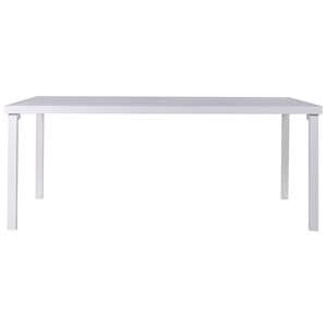 Mod Greyson Collection Dining Set With 6 Padded Chairs and 72-in. x 40-in. Slat-Top Table - Gray/White, , hires