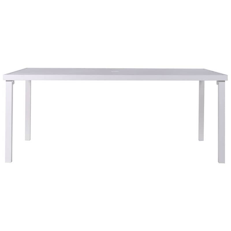 Mod Greyson Collection Dining Set With 6 Padded Chairs and 72-in. x 40-in. Slat-Top Table - Gray/White, , hires