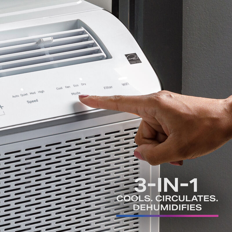 GE 6,150 BTU Smart Energy Star Window Air Conditioner with 3 Fan Speeds,  Sleep Mode u0026 Remote Control - White | P.C. Richard u0026 Son