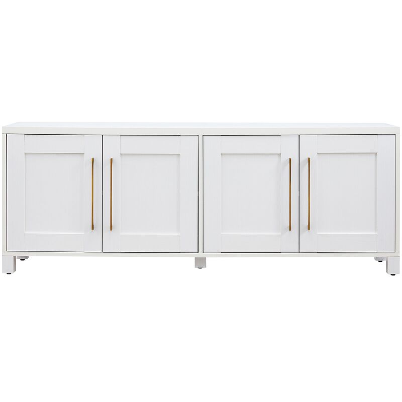 Preston & Cole Daphne 68" Wide TV Stand for TVs up to 75" - White, , hires