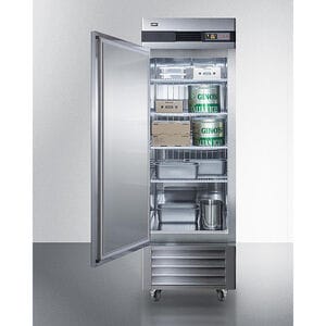 Summit Commercial 28 in. 23.0 cu. ft. Frost Free Upright Freezer with Adjustable Shelves - Stainless Steel, , hires