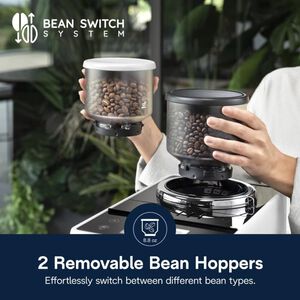 De'Longhi Rivelia Automatic Espresso Machine with Milk Frother and Removable Bean Hoppers - White, White, hires