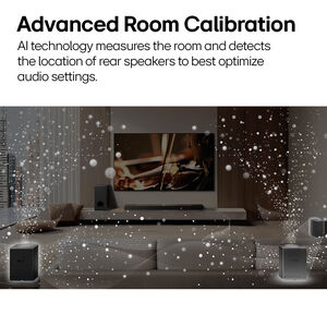 LG 5.1.3 Channel Dolby Atmos Bluetooth & Wi-Fi Soundbar with Wireless Rear Speakers & Subwoofer - Black, , hires