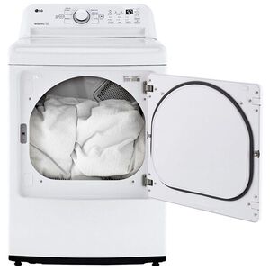 LG 27 in. 7.3 cu. ft. Electric Dryer with Sensor Dry Technology & Solid White Door Trim - White, , hires