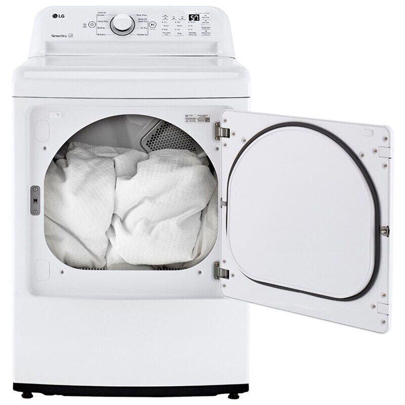 LG 27 in. 7.3 cu. ft. Electric Dryer with Sensor Dry Technology & Solid White Door Trim - White, , hires