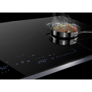 JennAir Lustre Stainless 30 in. 4-Burner Smart Induction Cooktop with Simmer Burner & Power Burner - Black with Stainless Steel, , hires