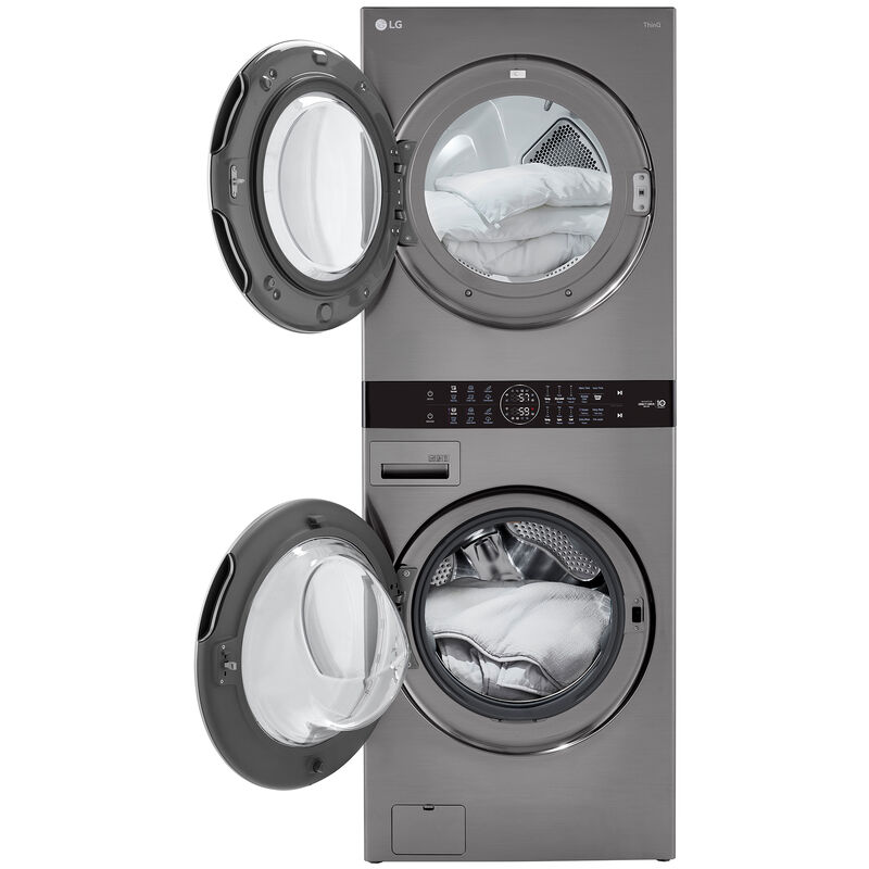 LG 27 in. WashTower with 4.5 cu. ft. Washer with 6 Wash Programs & 7.4 cu. ft. Gas Dryer with 6 Dryer Programs, Sensor Dry & Wrinkle Care - Graphite Steel, Graphite Steel, hires