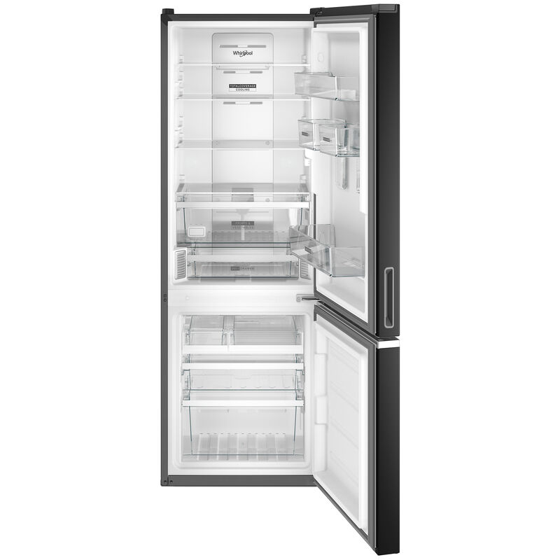 Whirlpool 24 in. 12.9 cu. ft. Counter Depth Bottom Freezer Refrigerator - Black, Black, hires