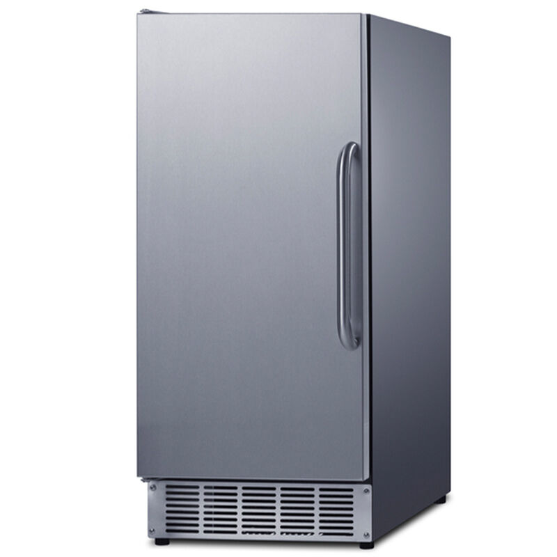 Summit 15 in. Built-In Undercounter Outdoor Commercial-Use Ice Maker with 25 lb. Ice Storage, Auto-Defrost & Digital Control - Stainless Steel, , hires