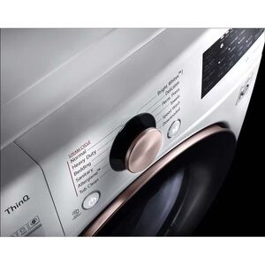 LG 27 in. 4.5 cu. ft. Smart Stackable Front Load Washer with TurboWash 360, Sanitize & Steam Wash Cycle - White, White, hires