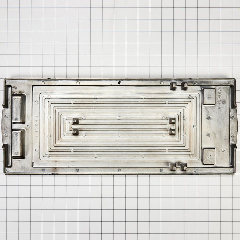 Whirlpool Gas Range Die-Cast Aluminum Griddle with Non-Stick Surface, Recessed Drain Channels & 2-Divided Grease Wells - Black, , hires