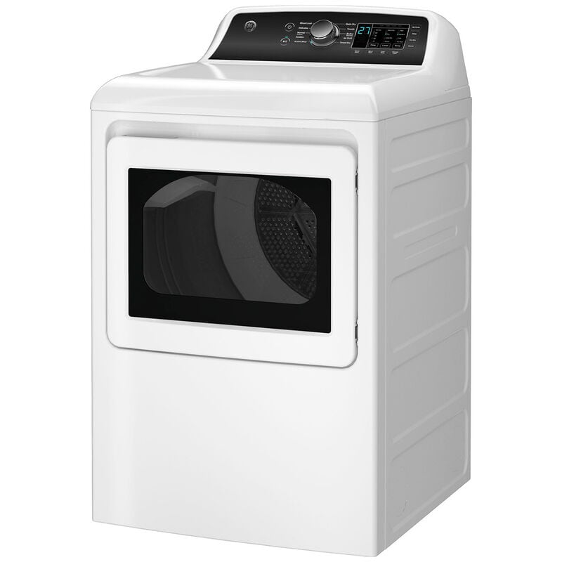 GE 27 in. 7.4 cu. ft. Electric Dryer with Sanitize Cycle & Sensor Dry - White, , hires