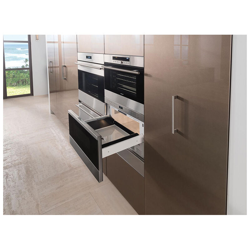 Wolf 24 in. 1.2 cu. ft. 950W Drawer Microwave with Sensor Cooking - Stainless Steel, , hires