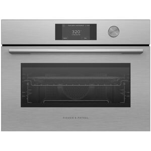 Fisher & Paykel Series 7 24 in. 1.7 cu. ft. Smart Speed Oven Electric Single Wall Oven with Standard Convection - Brushed Silver Glass, , hires