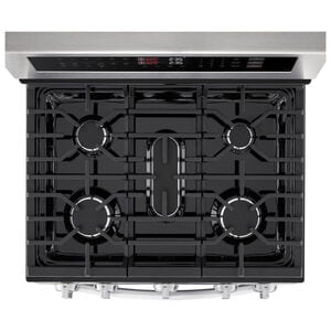 LG 30 in. 6.9 cu. ft. Smart Air Fry True European Convection Double Oven Gas Range with 5 Sealed Burners - Stainless Steel, , hires