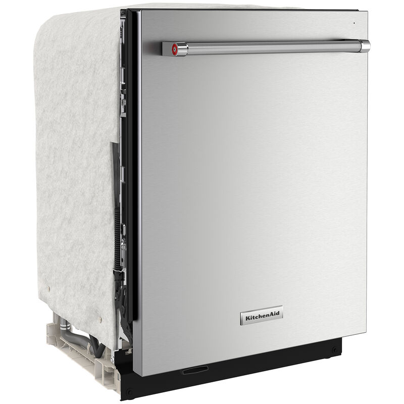 KitchenAid 24 in. Top Control Dishwasher with 44 dBa Sound Level & 3rd-Rack - PrintShield Stainless, Stainless Steel with PrintShield Finish, hires