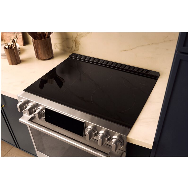 LG SIGNATURE 30 in. 6.3 cu. ft. Smart Air-Fry True European Convection Slide-in Electric Range with 4 Induction Burners & 1 Radiant Burner - PrintProof Stainless Steel, , hires