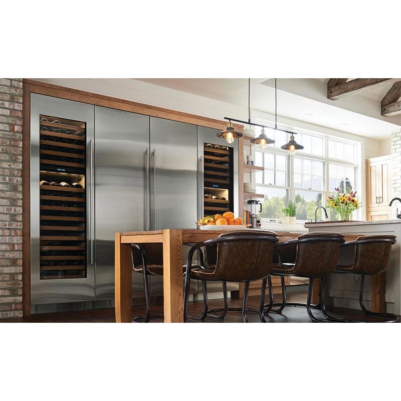 Sub-Zero Designer Series 24 in. Built-in Smart Wine Column Storage with Wood Racks, Dual Temperature Zones & 102 Bottle Capacity - Custom Panel Ready, , hires