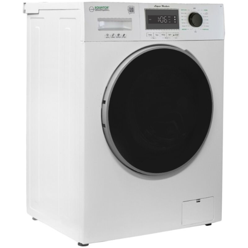 Equator Compact 24 in. 1.57 cu. ft. Stackable Front Load Washer with Pet & Sanitize Cycle - White, , hires