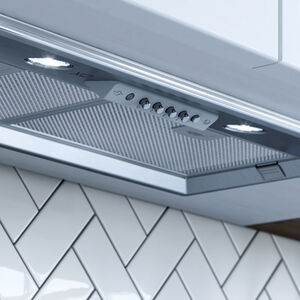 XO 21 in. Convertible Standard Style Range Hood with 395 CFM, 3 Fan Speeds & 2 Halogen Lights - Silver, , hires