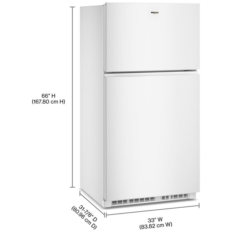 Whirlpool 33 in. 21.3 cu. ft. Top Freezer Refrigerator - White, White, hires