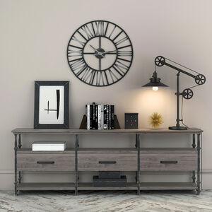 Hudson & Canal Descartes Wide Brim Table Lamp With Pulley System - Blackened Bronze, , hires