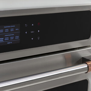 Cafe 30 in. 1.3 cu. ft. Steam Electric Single Wall Oven with True European Convection - Stainless Steel, , hires