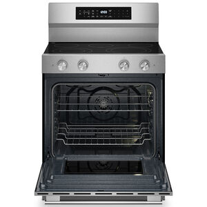 KitchenAid 30 in. 5.3 cu. ft. Smart Air-Fry True European Convection Electric Range with Radiant Burners - Fingerprint Resistant Stainless Steel, , hires
